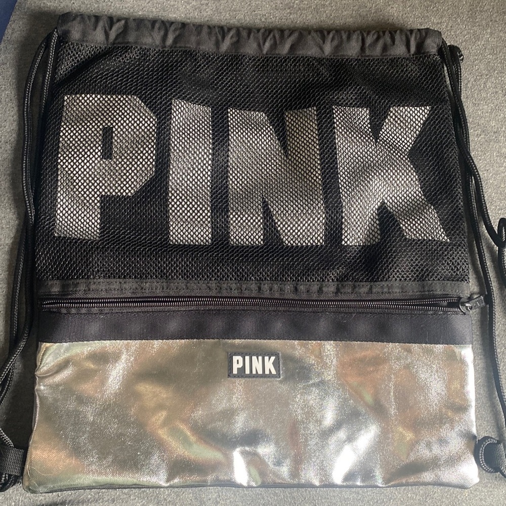 Pink Drawstring Backpack - Picture 1 of 4